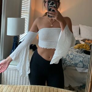 White crop top